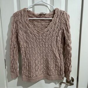 Women's dusty rose colored Knit Sweater